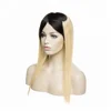 #613 Silky straight halos hair extension Blonde hair weave with wire
