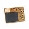 Wholesale Bamboo Cheese Cutting Board Set With Ceramics Plate & 3 Knives Sets