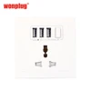 Wonplug Hot Sale and High Quality USB Wall Socket Malaysia/13A 250V Universal Wall Socket with 3 USB