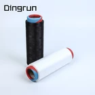 New products on china market white and black DTY polyester slub yarn