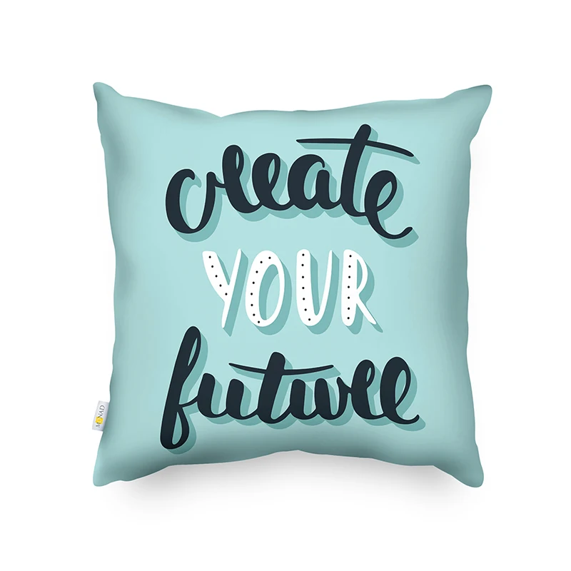 Simple Custom Size 18x18 Printed Blank Alphabet Home Decor Pillow