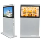 Custom indoor floor stand advertising lcd display screen all in one pc touch kiosk