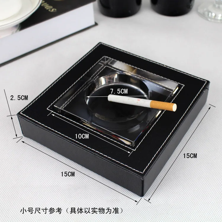 Leather ashtray ashtray / hotel / Office / desk ashtray ashtray