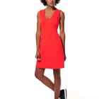 China supplier women dresses sexy summer red sleeveless custom printed