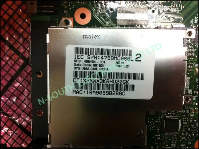 495404-001 motherboard for hp 6735s 6535s intel cpu
