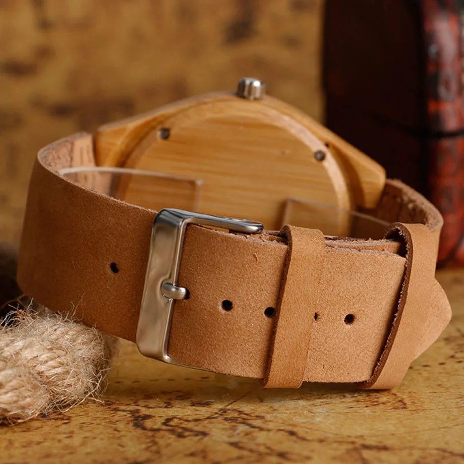 High Fashion Bamboo Natural Wood Watches Deer Moose Head Brown Standard Men Dress Watch Analog Round Clock Gift 2017 (22)