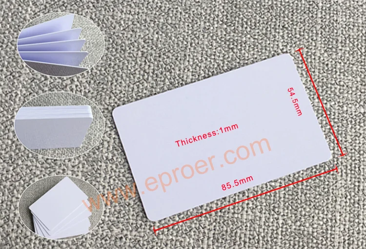pvc plastic blank rf cards electronic magnetic rfid key card for
