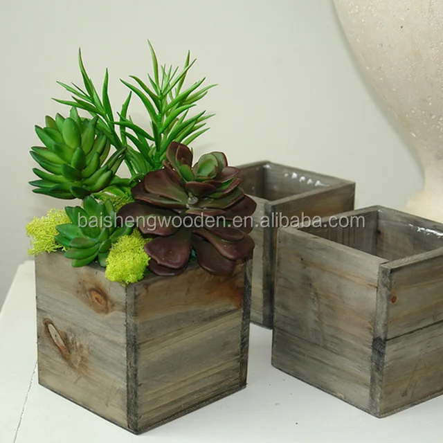 wood planter box rustic