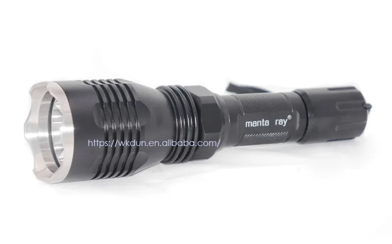 1-モードステンレス鋼マンタhs-cree XP-L v5充電式戦術tlashlight電源による2 × 18650バッテリー仕入れ・メーカー・工場