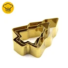 High Quality Christmas Tree Bakery Equipment Cookie Stamp 3d Christmas Cookie Cutter