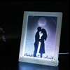Desktop Display Decorative Plastic Picture Frame 3D Custom Digital LED Wedding Gift Item Acrylic Photo Frame with LED Light