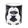 Penguin Shaped Ceramic Mug 3D Floated Painted Dolomite Coffee Mug