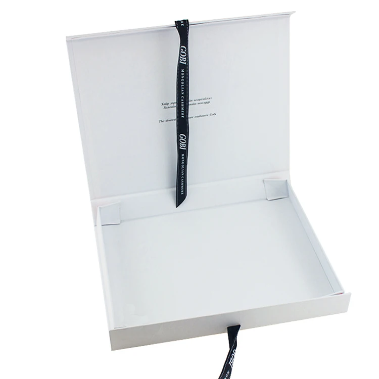 custom wholesale luxury white cardboard gift magnetic clothing