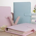 Notebook Notebook A5 STOCK A5 A6 PU Leather Journal 6 Ring Binder Notebook In Summer Colors For Girls
