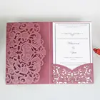 NEW Design Red Laser Cut Wedding Card Invitations Good Quality Wedding Cards for Wedding Guests