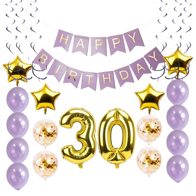 birthday party supplies 30th balloon happy birthday banner