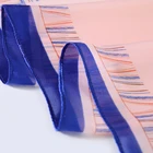 Simple style blue side plain pink square silk feelings bandana scarf kerchief wholesale polyester scarf