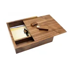 Wedding Wood USB Flash Drive 2.0 3.0 Engraved Custom LOGO 4" x 6" Walnut Wood Photo Box