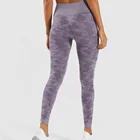 Custom Gym High Waist Yoga Pants Leggings Women Camo Seamless Leggings