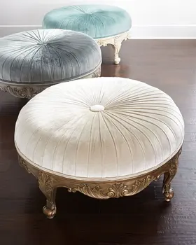 Royal Antique Round Ottoman Carved Furniture Bedroom Royal Antique Round Ottoman Carved Furniture Bedroom