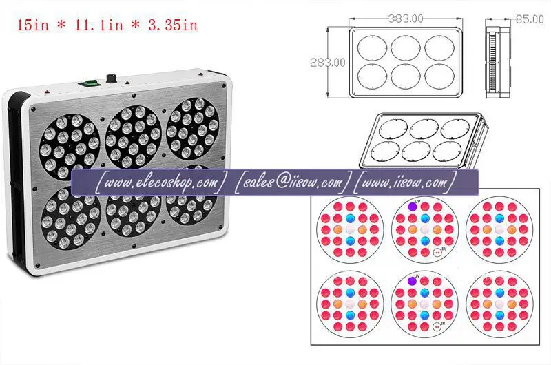 wholesale full spectrum 270LED 3 Watt apollo 6 greenhouse 3gp king led grow light for aeroponic growing systems