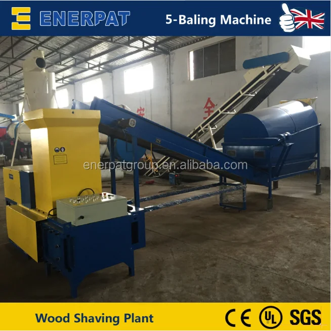 wood shaving making machine production line and automatic scrap