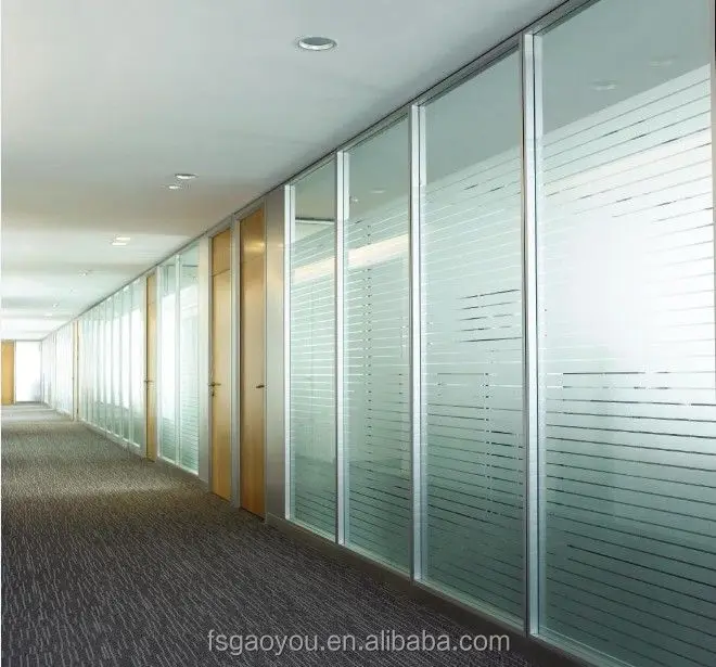 Floor To Ceiling Office Partition Fixed Office Glass Partition