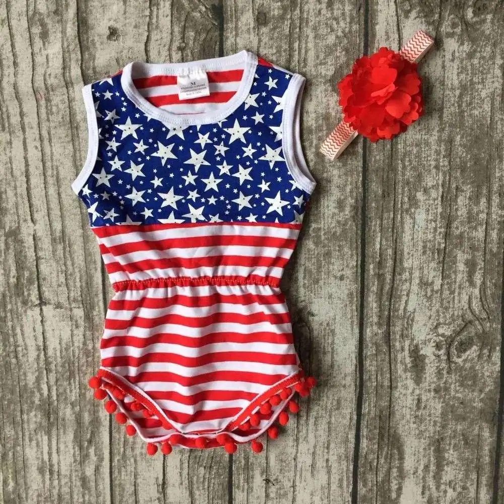 baby girls Summer clothes infant striped romper navy tutu cotton baby all star romper girls July 4th cotton match headband