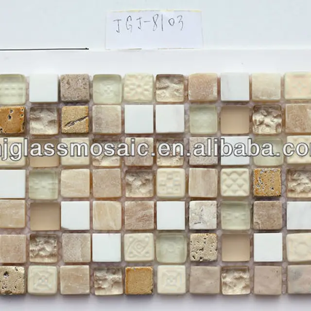Thickness 8MM 300X300MM Pool Tiles Crystal Glass Mosaic