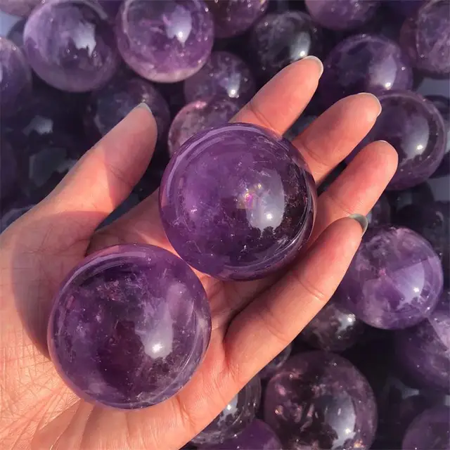 wholesale natural amethyst quartz crystal ball spheres 300mm 400