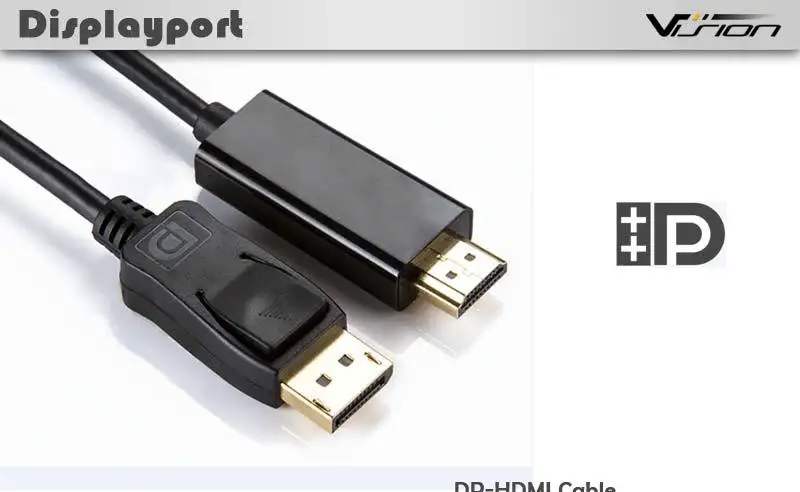 Display Port to HDMI Cable Cord Adapter Audio Video PC HDTV DP to HDMI Cable 6FT - ANKUX.COM