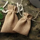 Drawstring jute pouch jute bags for coffee beans