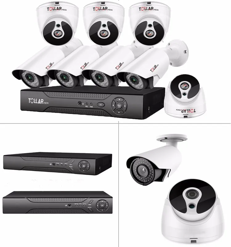 8CH 1080p night vision security camera system ahd cctv kit