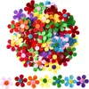 Assorted Colors 100 Pieces Felt Flowers Fabric Flower Embellishments for DIY Crafts