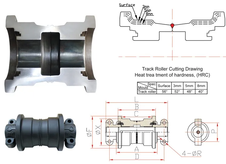 Berco quality D7H track roller