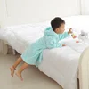 High Quality Cute Baby Pajamas Solid Fleeced Flannel Children's Bathrobe