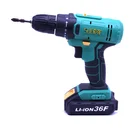 SUC green cordless driver Two-speed mini 36V lithium ion battery electric hand drill