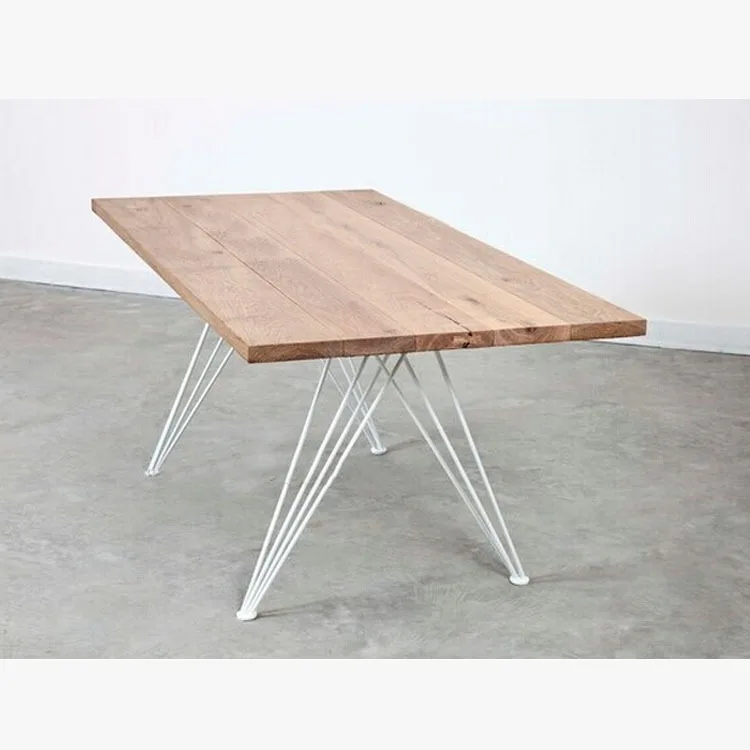 American country furniture, wrought iron wood loft Industrial style dining tables living room coffee table dining table can be c