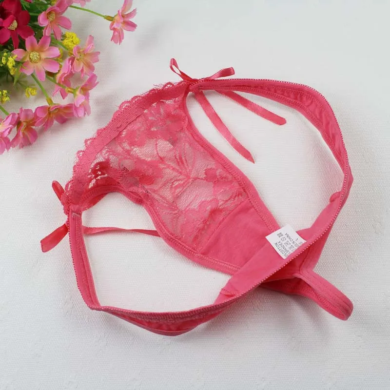 Stock Newest lady bowknot Sey G String underwear Women Lace Transprent Low Waist seamless panties see through Thongs Underwear B