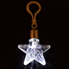 Latest designs kid gifts transparent pentagram led flashing keychain led star key chain