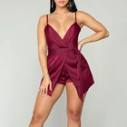Summer Women Sexy V-neck Irregular Sling Dress Party Club Dress