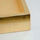 Wooden Gold Wooden Tray High Quality Luxury Best Selling Wooden Craft Serving Gold Lacquered Tray