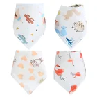 Hot Sale Knit Cotton Colorful Gift Set for Drooling and Teething Baby Bandana Bibs Baby Bandana Drool Bibs