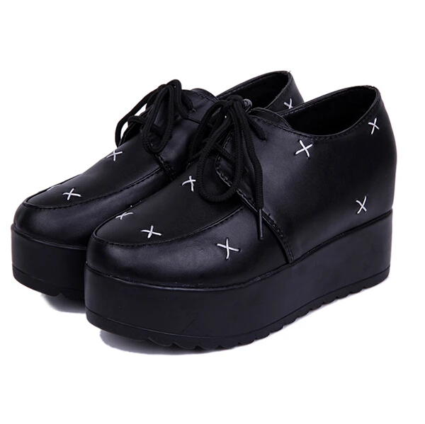 2015 New Brand Creepers Platform Shoes Woman Shoes Womens Sapatilha Women flats Fashion Spring Autumn Creepers Shoes DX71
