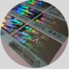 custom logo security Authentic Anti-fake silver hologram label with unique codes numbers covered by scratch off coating