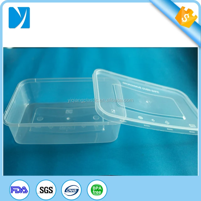 one time use easy take out plastic food packaing container 500ml