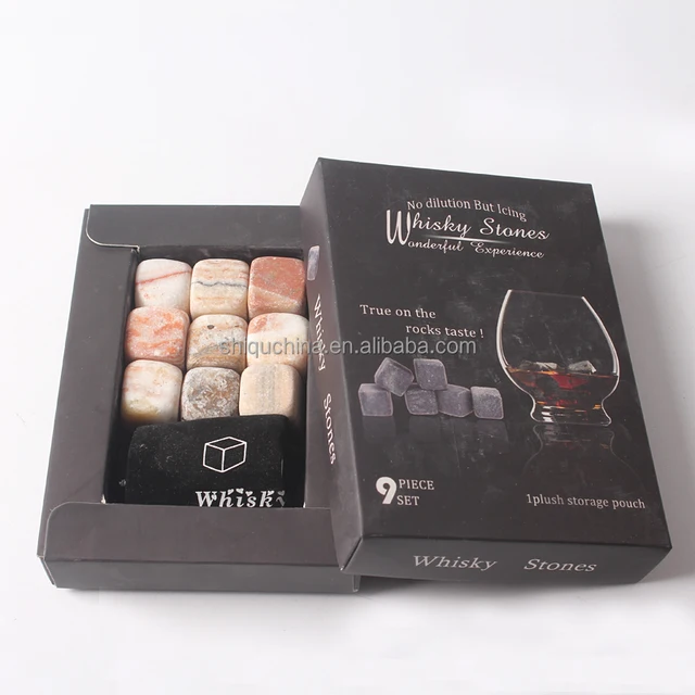 color cool whiskey/whisky stone reusable whiskey ice cubes