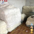 Long hair mongolian lamb fur rug real sheep fur blanket curly goat fur plate