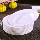 6 Inch Wholesale Bone China Plain White Porcelain Dinner Plates for Restaurant