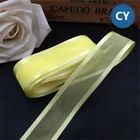 Wholesale Personalized Soild Color Sheer Silk Organza Ribbon With Satin Edged
